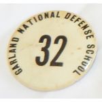 WWII Garland National Defense School ID Badge
