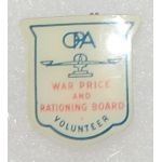 WWII OPA War Price And Rationing Board Volunteer DI / Lapel Pin