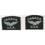WWII American Volunteer To Royal Canadian Air Force Shoulder Title Set