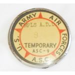WWII Air Service Command AAF Temp ID Badge