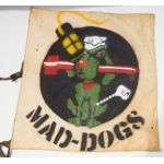 1950's US Navy VA-105 Mad Dogs Hand Stencilled Unit Flag