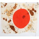 WWII Japanese Army Mr Ayusawa Blood Stained Signed Flag