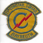 Occupation Era 13th Constabulary Squadron Bayreuth German Made Patch