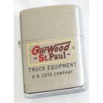 Garwood St Paul Truck Equipment OR Cote Company Advertising Zippo Lighter