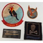 1950's Douglas Aircraft Company Navy Tech Rep Squadron Patch Grouping