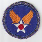 WWII Army Air Forces Headquarters Patch With Enlisted AAF Piping Border