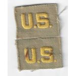 WWII CBI Made US Officers Collar Insignia Patches