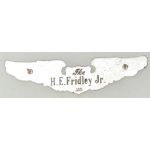 Post-WWII US Air Force Identified Engraved Pair Of Pilot's Wings