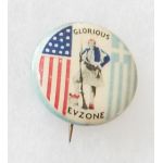 Glorious Evzone Greek & US Allies Celluloid Pin