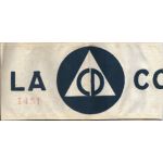 WWII - Late 1940's Numbered Los Angeles County Civil Defense Armband