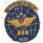 1950's-1960's US Navy VR-3 Moffett Field California Japanese Made Squadron Patch