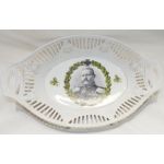 WWI-1920's German Hindenburg Patriotic Lattice Serving Bowl