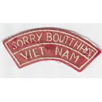 Vietnam Sorry About That Viet-Nam Tab / Patch