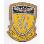 WWII AAF 97th Bomb Group 15th Air Force Italian Made Squadron Patch