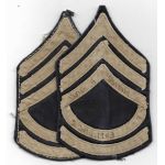 WWII Technical Sergeant Identified Theatre Made Chevron Set