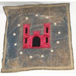 WWI Engineers In France Bullion & Velvet Wall Hanger / Pillow Case