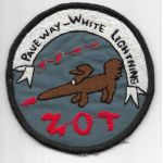 Vietnam US Air Force Paveway - White Lightning ZOT Radar Squadron Patch