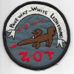 Vietnam US Air Force Paveway - White Lightning ZOT Radar Squadron Patch