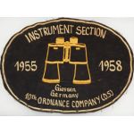 1950's 10th Ordnance Company Instrument Section Back Patch