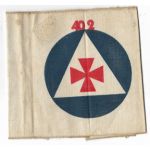 WWII Home Front 402nd Fireman Auxiliary Civil Defense Armband