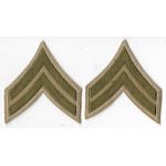 WWII Army Corporal Summer Khaki Chevron Set