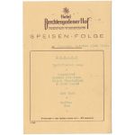 WWII-Occupation Period Hotel Berchtesgadener Hof 11-29-46 Dinner Menu