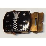 WWII Trench Art Style US Navy  Seabees Custom Made Shell Belt Buckle
