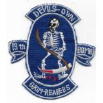 Vietnam US Air Force 13th Bomb Squadron DEVILS OWN GRIM-REAPERS Squadron Patch