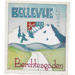 1940's-1950's Bellevue Hotel Berchtesgaden Luggage Decal