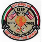 Operation Iraqi Freedom 35h Signal Battalion 2007-2008 Theatre Made Patch