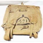 WWII era USMC haversack that is marked to the 4th Marine Division