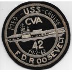 Vietnam Era US Navy Med Cruise 1962-63 USS FD Roosevelt Bullion Squadron / Ships Patch