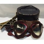 WWII Japanese Army Flight Goggles Still In Original Issue Container