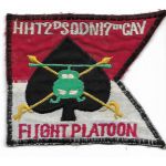 Vietnam Headquarters & Headquarters Troop 2nd Squadron 17th Cavalry FLIGHT PLATOON Pocket Patch