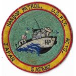 1950's US Navy Disney Design Harbor Boat US Fleet Activities Sasebo Japan Ships Patch