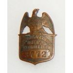 WWI Onondaga County Defense Committee Numbered Cap Badge