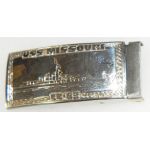 US Navy USS Missouri BB-63 Philippine Made Belt Buckle