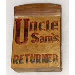 WWII Uncle Sam's Returned Philippine Made Wooden Cigarette Case