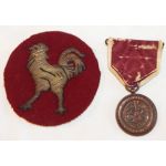 WWI Ambulance Service Bullion Patch & Medal