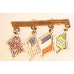WWII Brazil Patriotic Flags Sweetheart / Patriotic Flags Pin