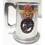 1970's named Marine Corps squadron pewter beer mug
