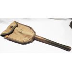 WWII Era Very Early Production Khaki Cover with the US Army M-1943 folding shovel