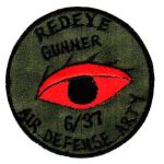 1970's-80's 6th Battery 37th Air Defense Artillery REDEYE GUNNER Korean Made Pocket Patch