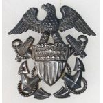 WWII US Navy Officers War Economy Plastic Cap Badge