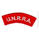 WWII United Nations Relief & Rehabilitation Administration English Made Tab / Patch