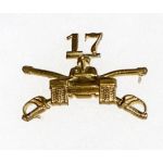 1950's-60's 17th ACR / Armored Cavalry Regiment Officers Numbered Collar Device