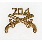 WWII 704th MP / Military Police Officers Numbered Collar Device