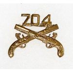 WWII 704th MP / Military Police Officers Numbered Collar Device