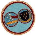WWII AAF 447th Bomb Squadron 321st Bomb Group Italian Made Squadron Patch