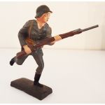 1930's era German running soldier composition figure made by Lineol